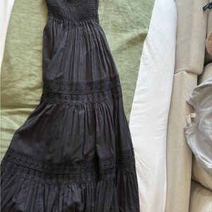 Charo Ruiz Black Lace Maxi Dress